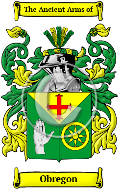 Obregon Family Crest Coat of Arms